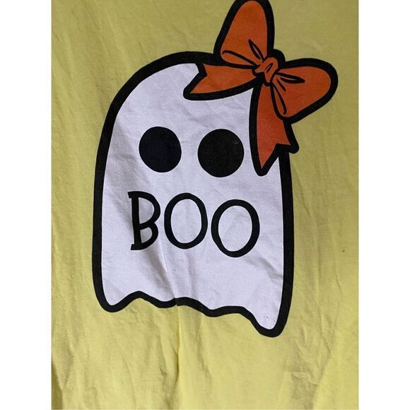 Anvil women’s Halloween yellow, short sleeve, Boo T-shirt, size XL ￼ - Picture 3 of 4